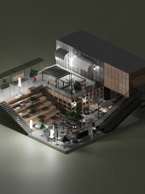 3D Model Mall Public Area